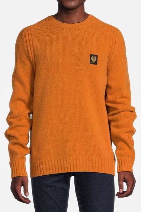 WATCH CREWNECK JUMPER GOLDEN OAK by Belstaff