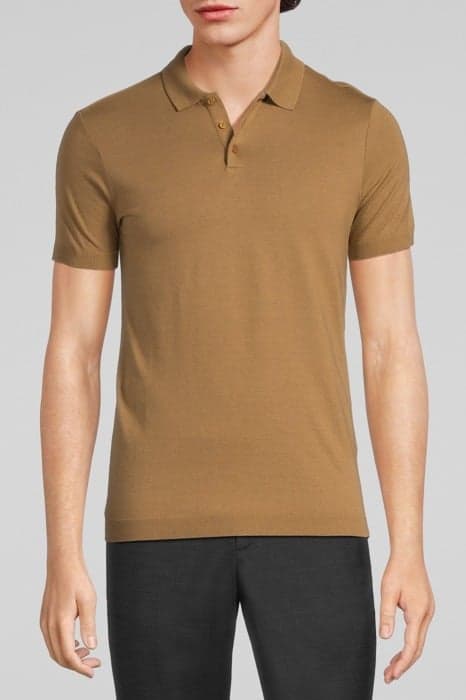 CAPPUCCINO COTTON MODAL POLO SHIRT CAPPUCINO by IKKS