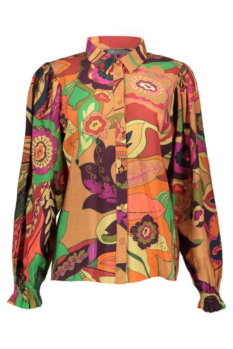 BLOUSE CAMEL/PINK COMBI by Geisha