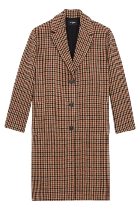 3 BUTTON SINGLE BREASTED COAT BABY CAMEL / WINE RED by The Kooples