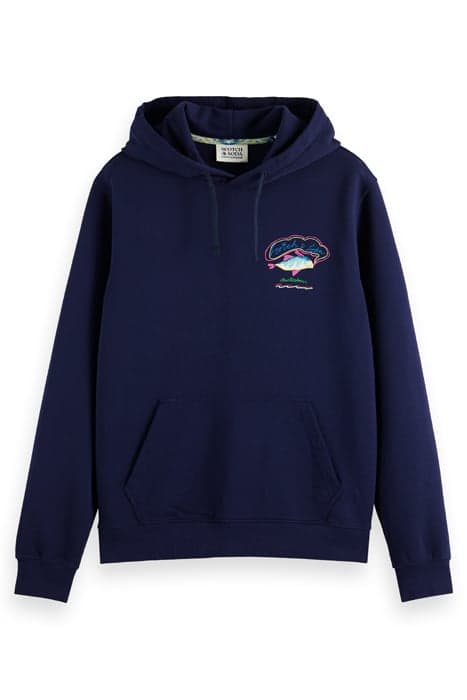 FRONT BACK ARTWORK HOODIE NAVY BLUE by Scotch & Soda