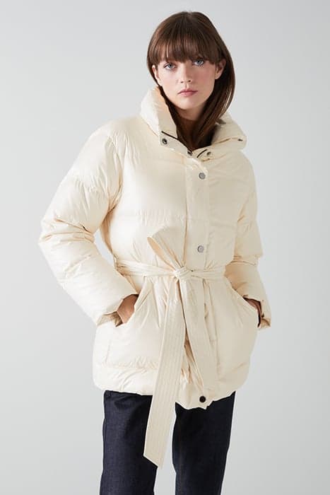 CT MORZINE BELTED PUFFA CREAM by LK Bennett