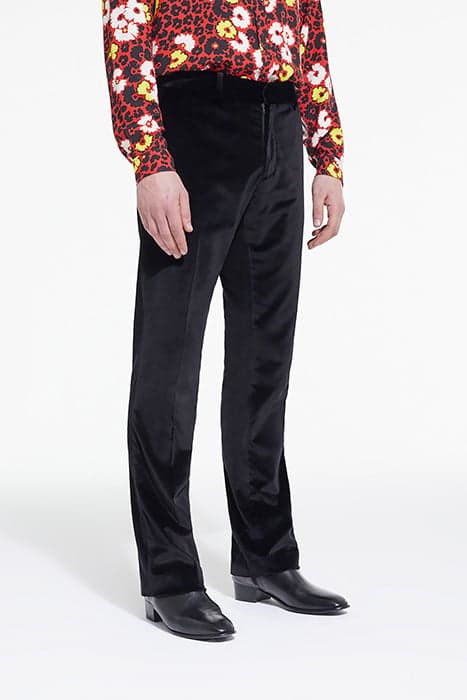 SMOOTH VELVET SUIT TROUSERS BLACK by The Kooples