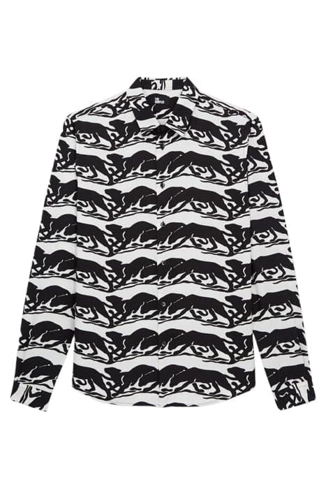 PRINTED CLASSIC COLLAR SHIRT BLACK / WHITE by The Kooples