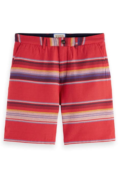 STUART - STRIPED DOUBLE-LAYERED WOVEN CHINO SHORT MULTI COLO by Scotch & Soda