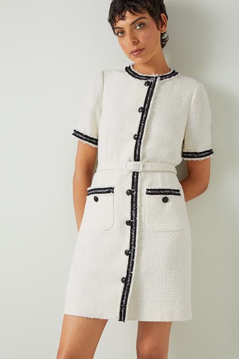 DR CHARLIE TWEED DRESS IVORY by LK Bennett