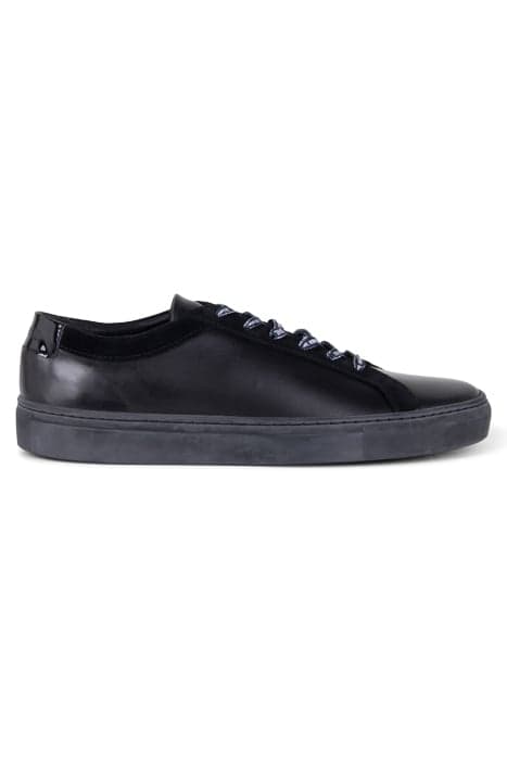 LEATHER SNEAKERS WITH VINYL INSERT BLACK by The Kooples