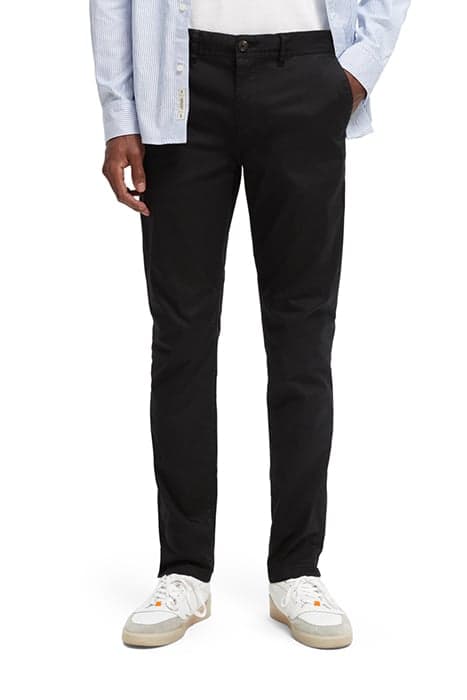 ESSENTIALS - MOTT SUPER SLIM FIT CHINO BLACK by Scotch & Soda