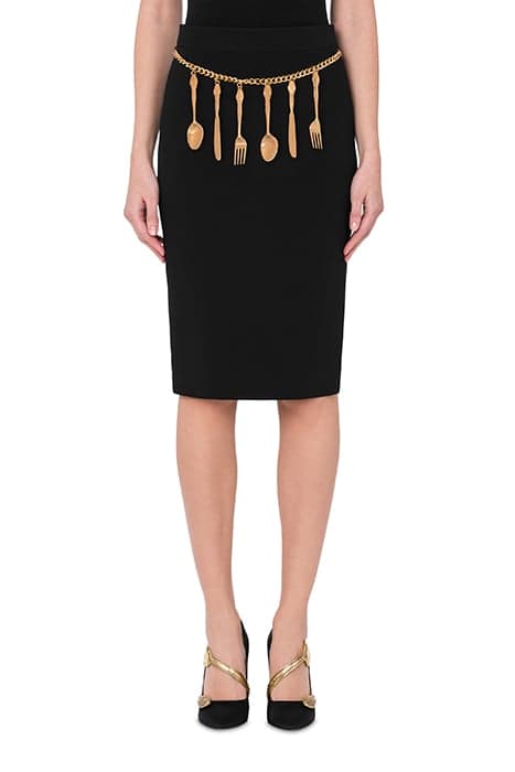 CUTLERY CHARMS CADY SKIRT BLACK by Moschino