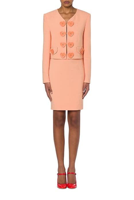 HEART BUTTONS CADY JACKET ORANGE by Moschino