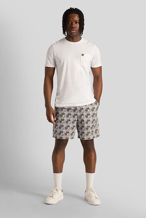 FLORAL PRINT RESORT SHORT GUNMETAL by Lyle & Scott