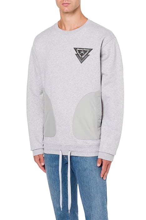 MOSCHINO HYPER SPACE COTTON SWEATSHIRT GREY by Moschino