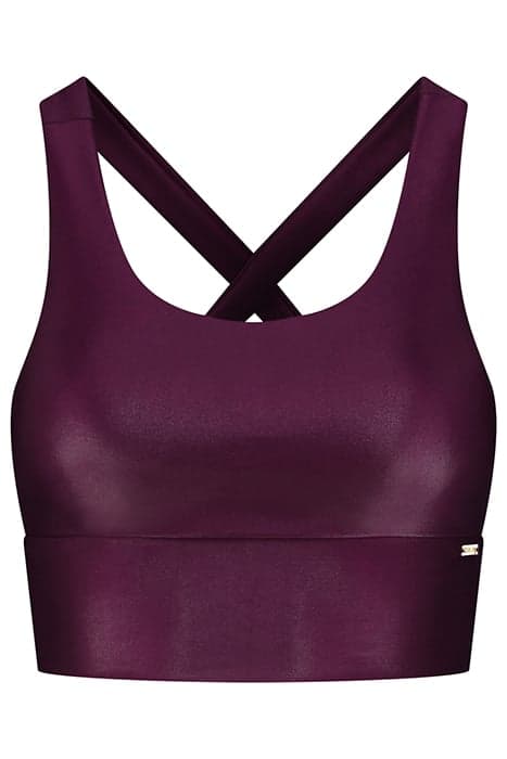 SARAH CROSS TOP SHINE BURGUNDY by Deblon