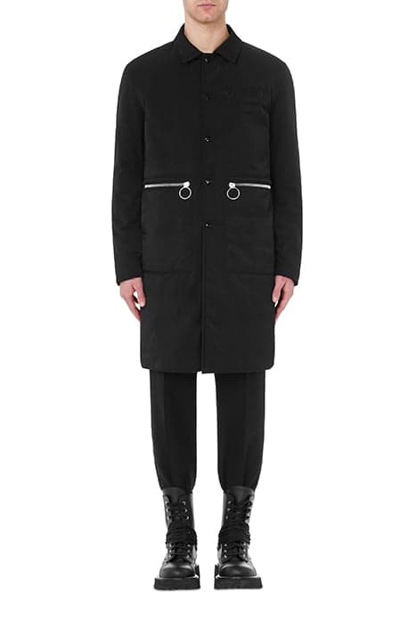 VINYL MOSCHINO COUTURE TECHNICAL NYLON COAT BLACK by Moschino