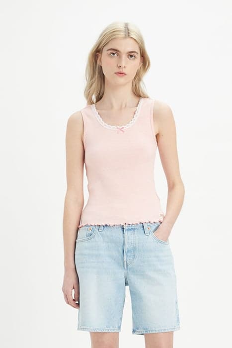 DRY GOODS TANK TEENY STRIPE QUARTZ PINK by Levi's