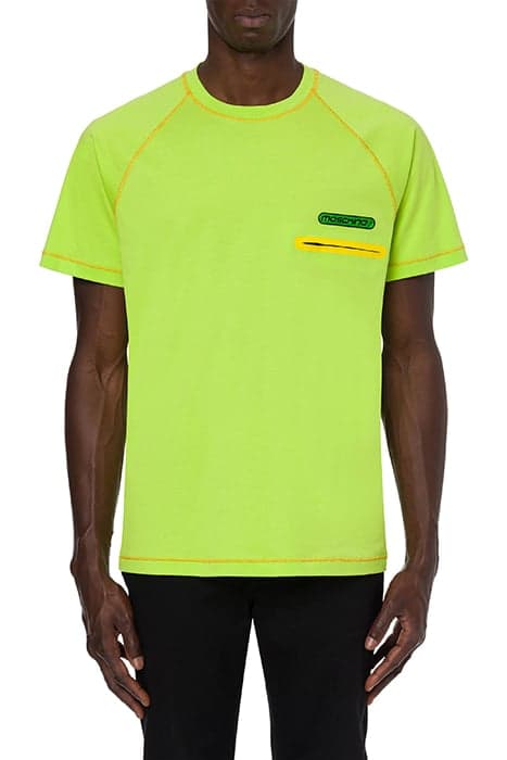 REFLECTIVE LOGO ORGANIC COTTON T-SHIRT GREEN by Moschino