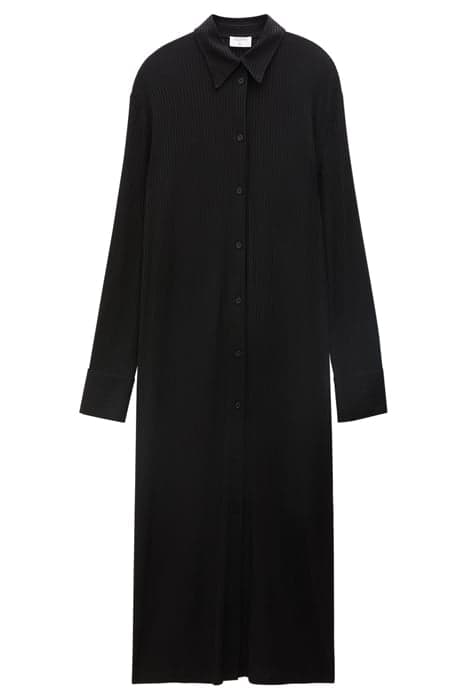 RELAXED JERSEY SHIRT DRESS BLACK by Filippa K