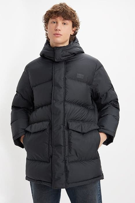 LAUREL MID PUFFER JET BLACK by Levi's