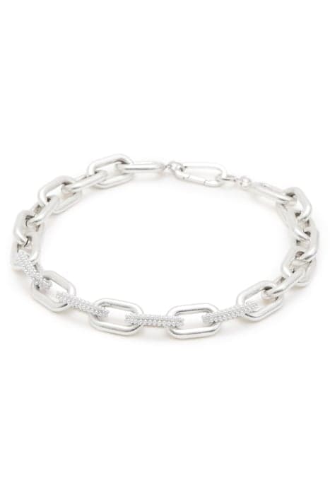 CYDNEY CHUNKY NECKLC WARM SILVER/WHITE by AllSaints