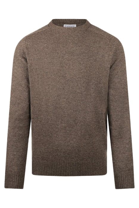 LAMBSWOOL CREW NECK SWEATER MEDIUM BROWN by McGregor