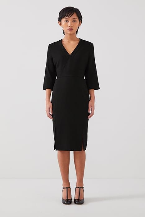 DR SKY - V NECK DRESS BLACK by LK Bennett