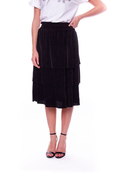 VAL MIDI PLISSE SKIRT BLACK by Colourful Rebel