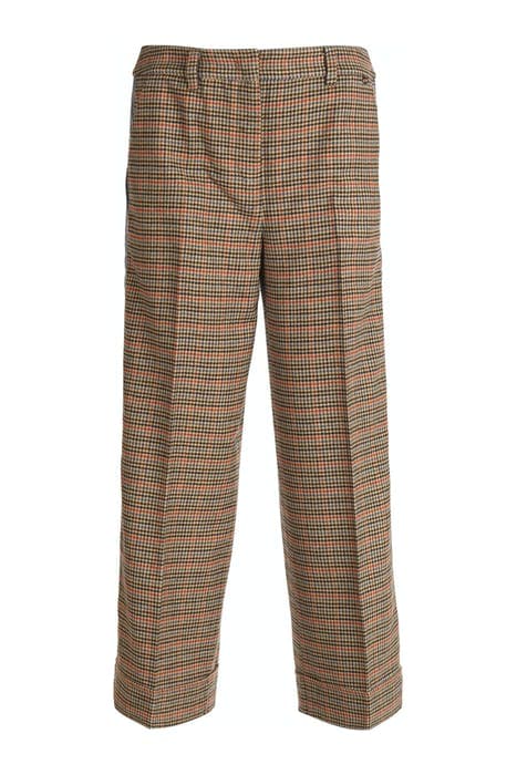 WIDE CHECKERED PANTS BLUE W90043 by River Woods