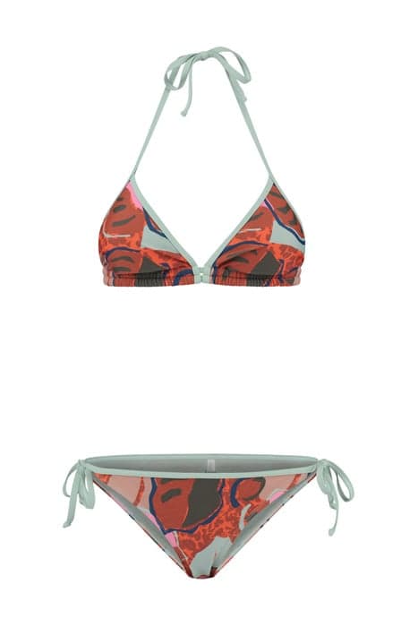 LADIES ABSTRACT LEAF LIZ TRIANGLE BIKINI MULTI COLOUR by Shiwi