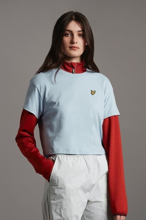 CROPPED T-SHIRT BLUE LAGOON by Lyle & Scott