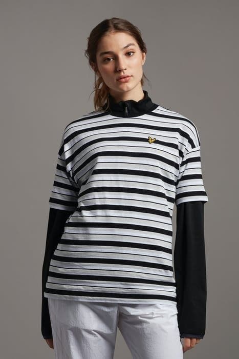 STRIPE T-SHIRT JET BLACK by Lyle & Scott