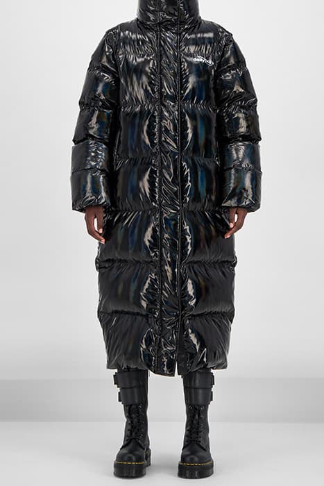 BLACK HOLOGRAPHIC GUBL PUFFER COAT by Daily Paper