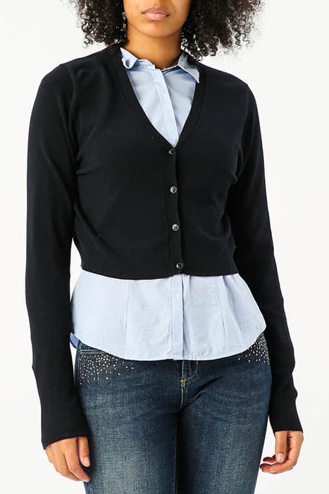 V-NECK BUTCARD BOLERO LS BLUE by River Woods