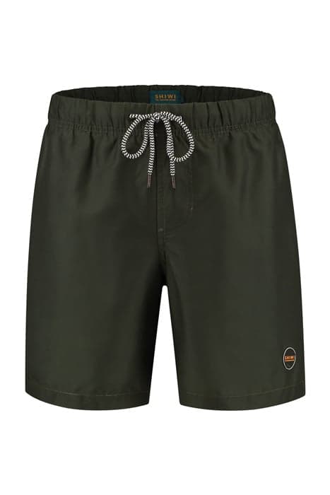 MEN SWIMSHORT SOLID RECYCLED MIKE POLY ARMY GREEN by Shiwi