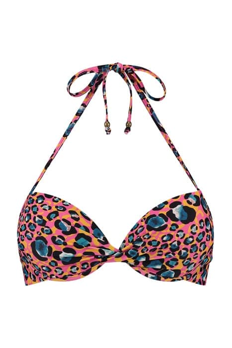 LADIES LEOPARD SPOT LUCA PUSH UP BIKINI TOP AZALEA PINK by Shiwi