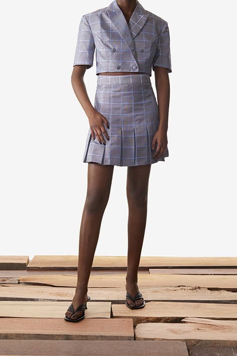 GREY BLUE CHECK KENEE SKIRT by Daily Paper