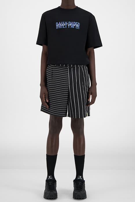 BLACK STRIPED HORI SHORTS by Daily Paper