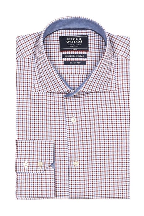 SLIM FIT SORRENTO SHIRT RED by River Woods