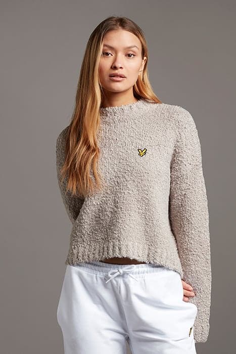 BOUCLE JUMPER FAWN GREY by Lyle & Scott