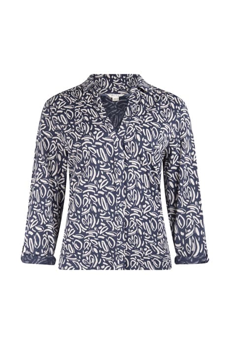 ANNIE JERSEY SHIRT NAVY PRINT by White Stuff