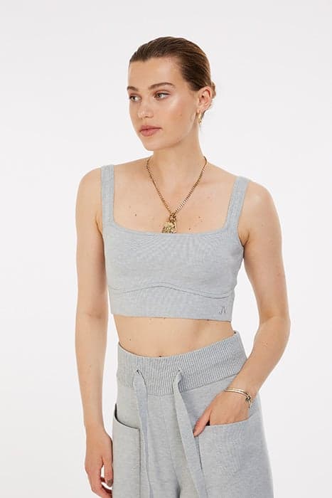 TINITY TOP LIGHT GREY MELANGE by JOSH V