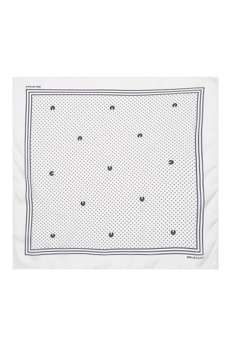 POLKA DOT STRIPE PHOENIX BANDANA OFF WHITE/NAVY by Belstaff