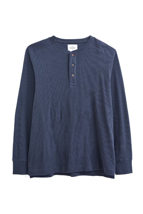 PORTER WAFFLE HENLEY DARK NAVY by White Stuff