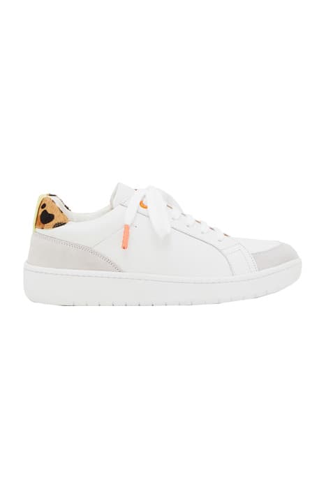 LEATHER LACE UP TRAINER WHITE MLT by White Stuff