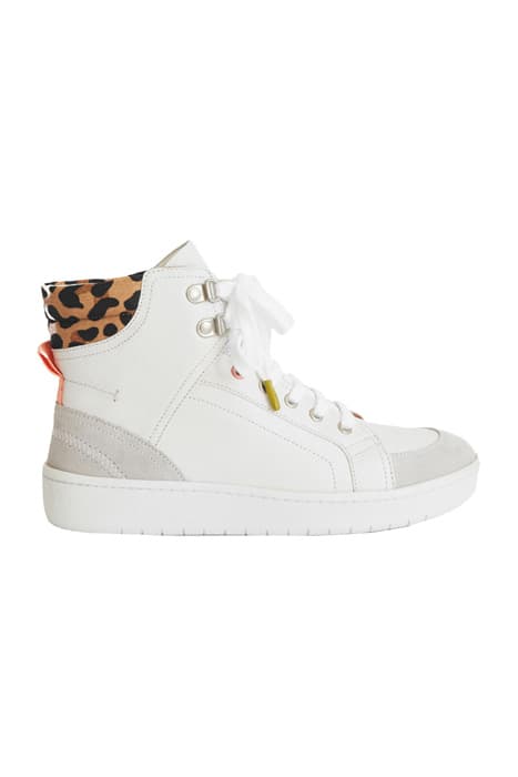 LEATHER HIGH TOP TRAINER WHITE MLT by White Stuff