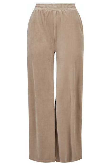 LADIES HIGH WAIST STRAIGHT VELVET SWEATPANTS SOFTTAUPE by Urban Classics