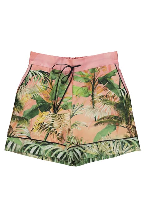 ATTORCIGLIARE SHORTS TWILL STA MULTICOLOR GREEN/PINK by PINKO