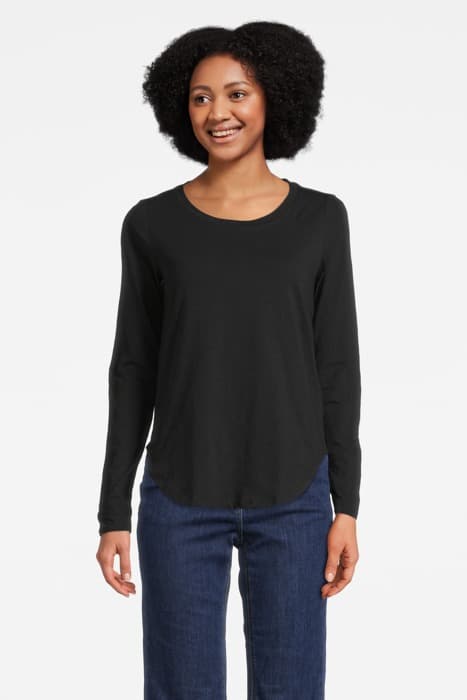 T-SHIRT JERSEY LONG SLEEVES 81101358 BLACK by Sandwich