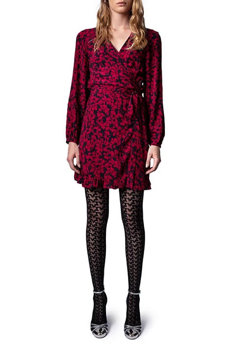 RUSSO BICO FLOWERS ROBE COURTE BORDEAUX by ZADIG&VOLTAIRE