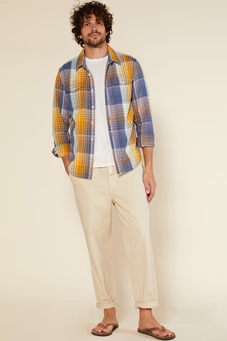 BLANKET SHIRT CUMIN ROGUE PLAID by Outerknown