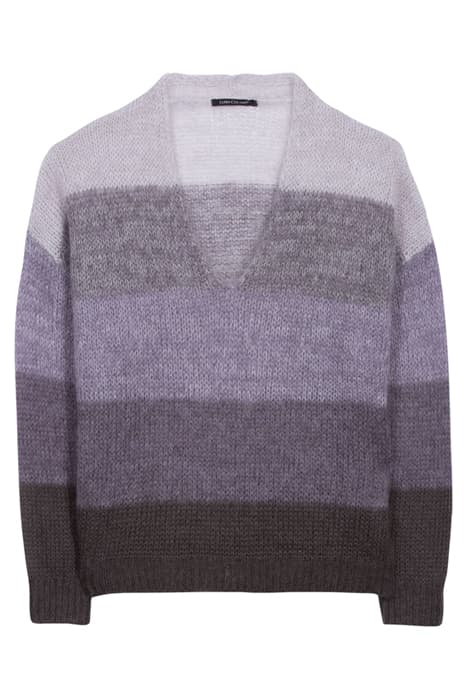 MOHAIR JUMPER COLOUR GRADATION MAUVE / WHITE by Luisa Cerano